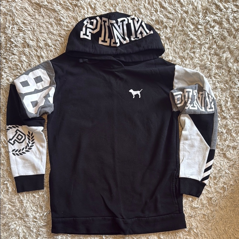 PINK Victoria's Secret colorblock hoodie w/pockets
